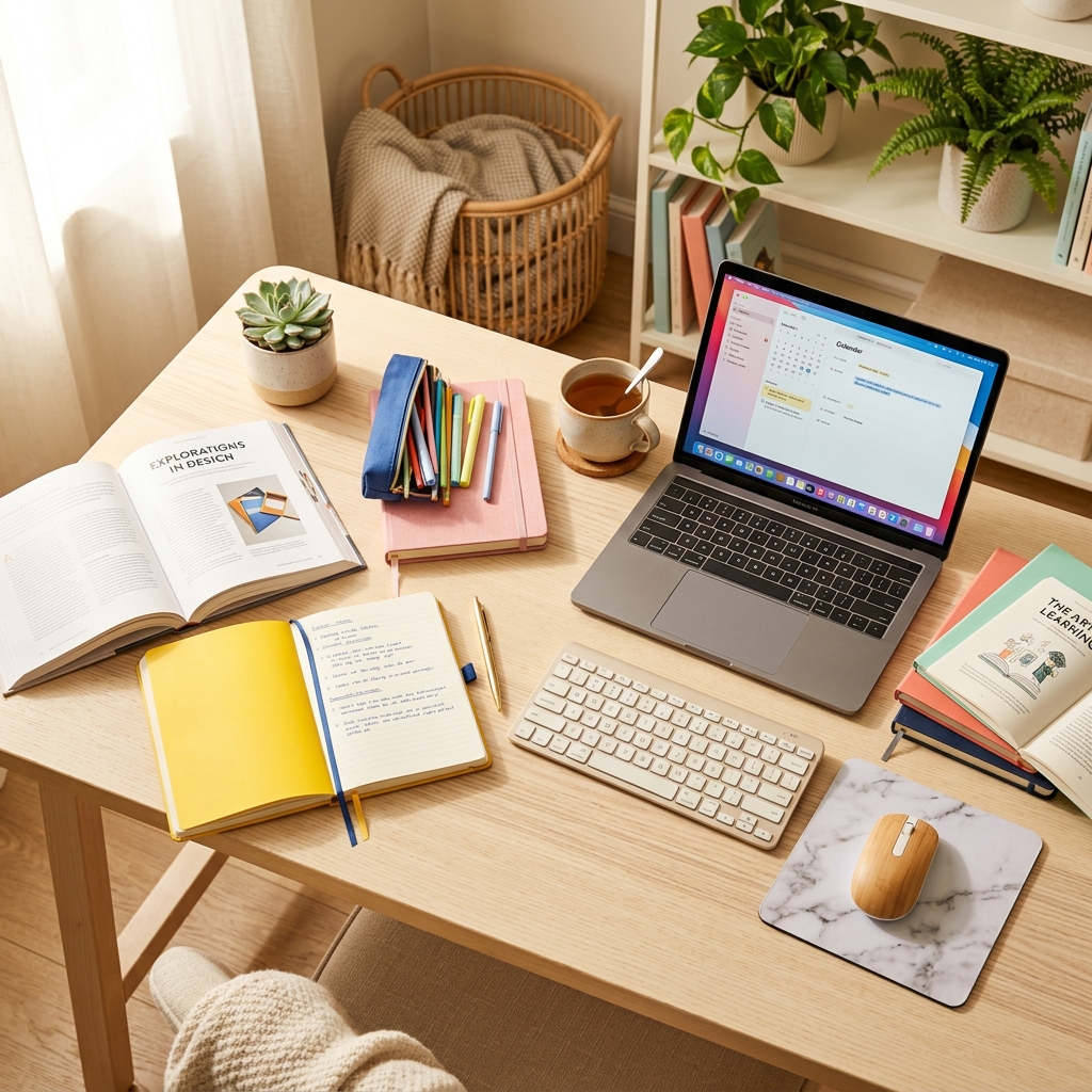 Aesthetic modern learning space